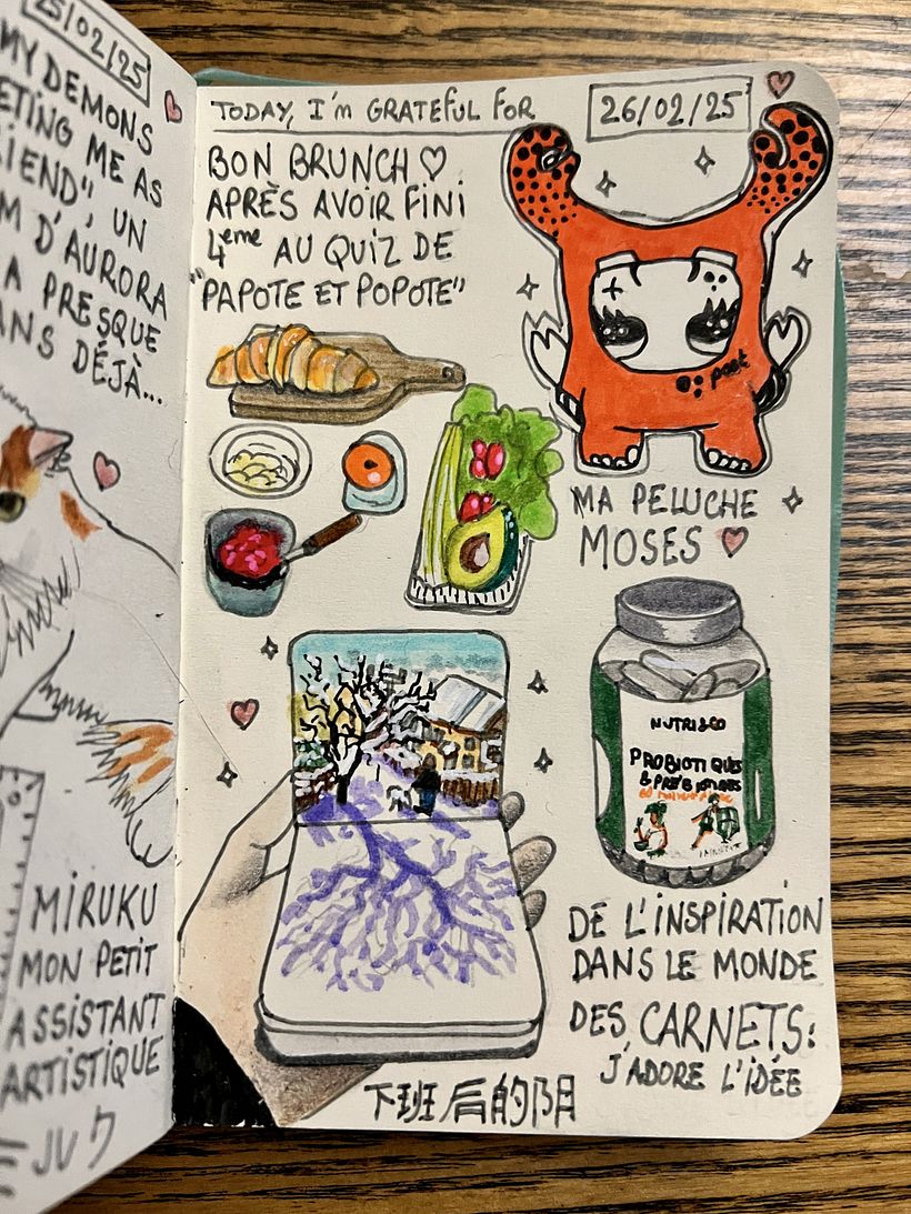 Carnet de gratitude : February 2025 sketchbook 1