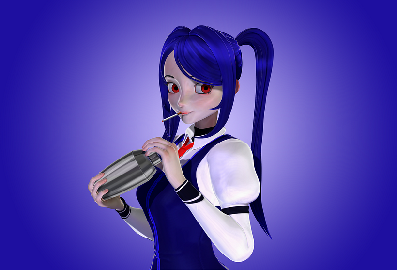 Jill Stingray por Leonardo Cervantes (Zbrush) 1
