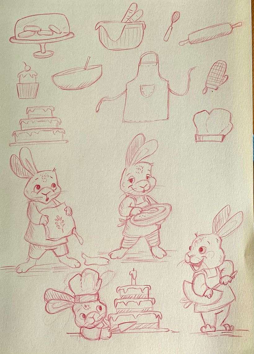 Rabbit character design for the course Character Design Sketchbook: Storytelling with Pencil 1