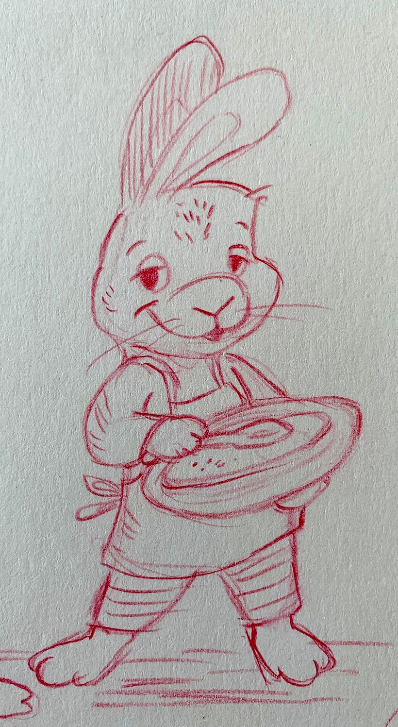 Rabbit character design for the course Character Design Sketchbook: Storytelling with Pencil 1