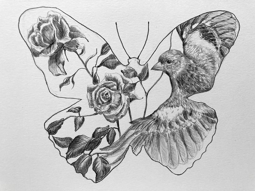 Artistic Naturalistic Drawing wtih Pencil 1