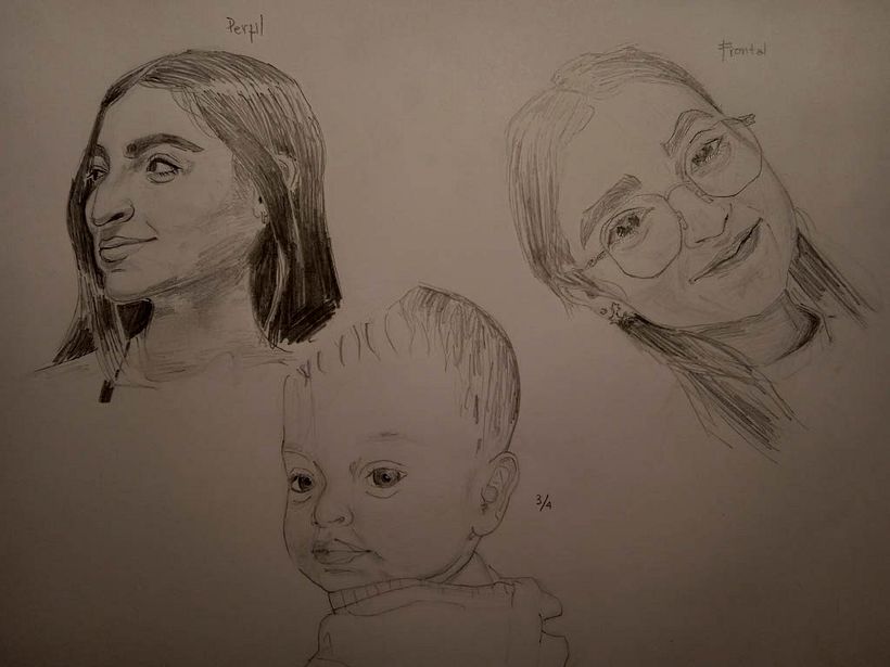 Tres rostros sketchbook 1