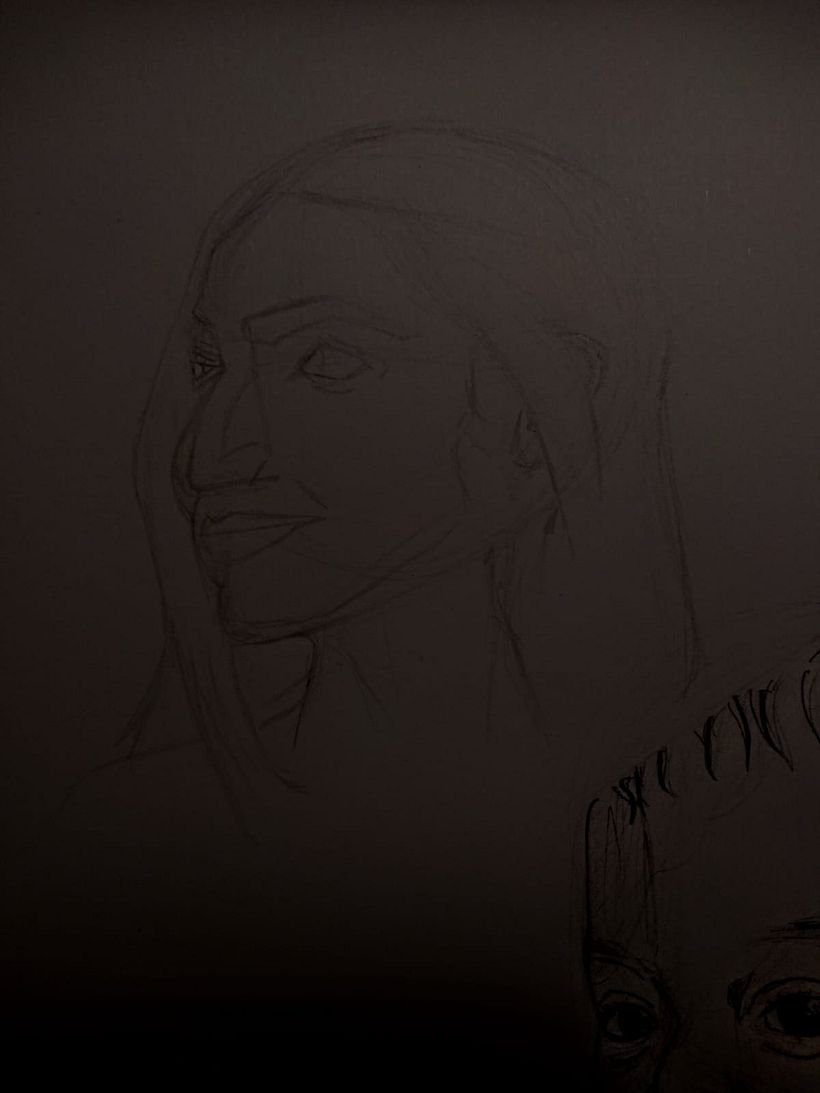 Tres rostros sketchbook 3