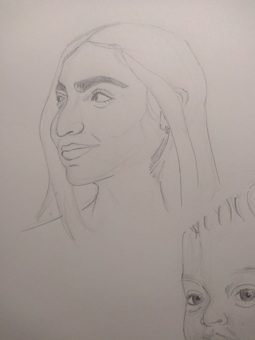 Tres rostros sketchbook 3