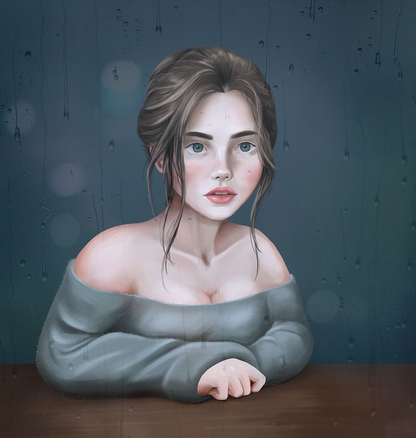 Mujer lluvia 1