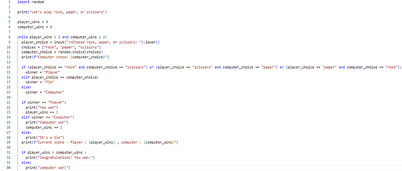 Game with Python : scissor, rock; and paper. 1