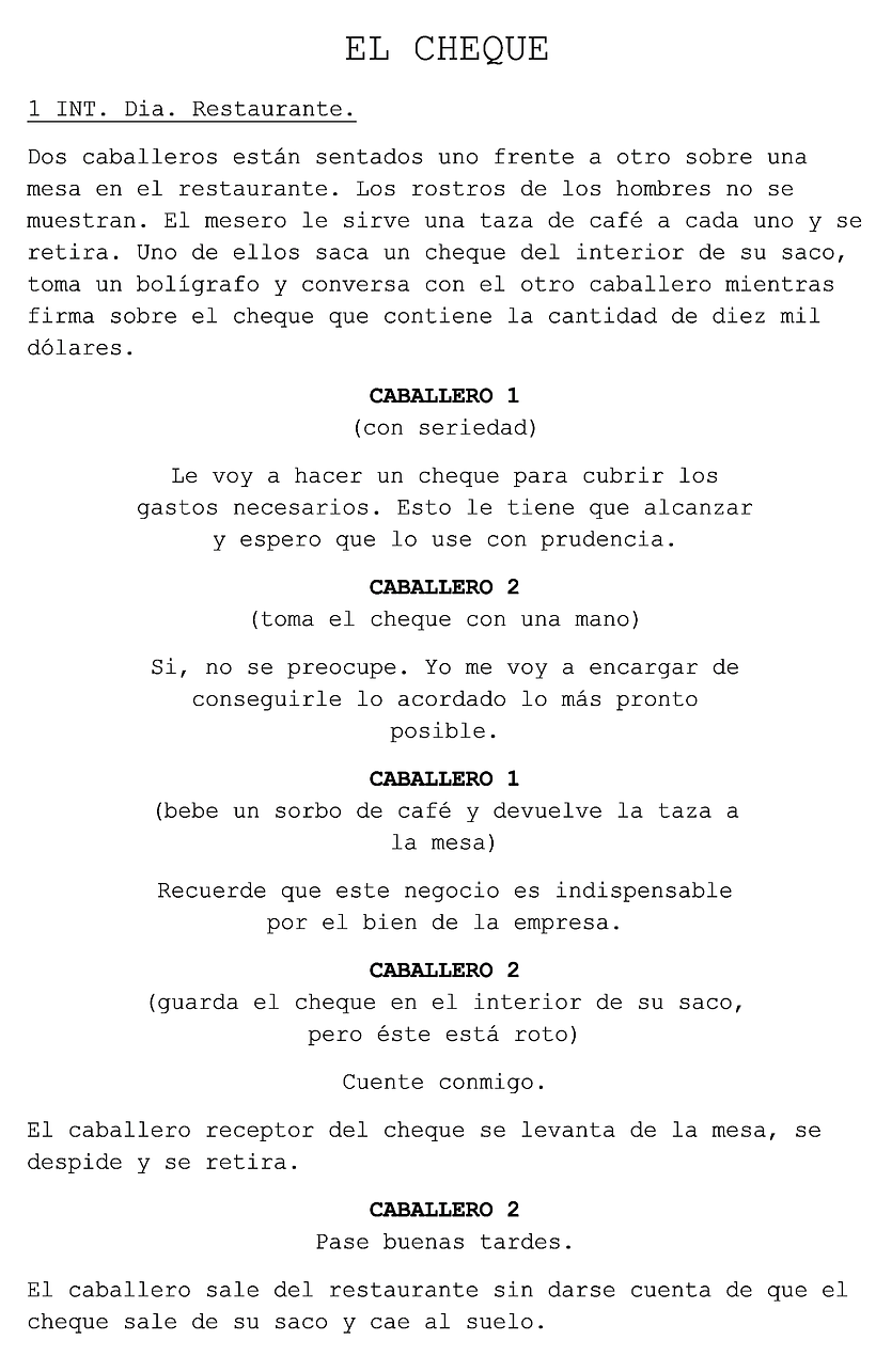 EL CHEQUE 1