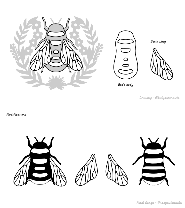 Bordar una bumble bee 1