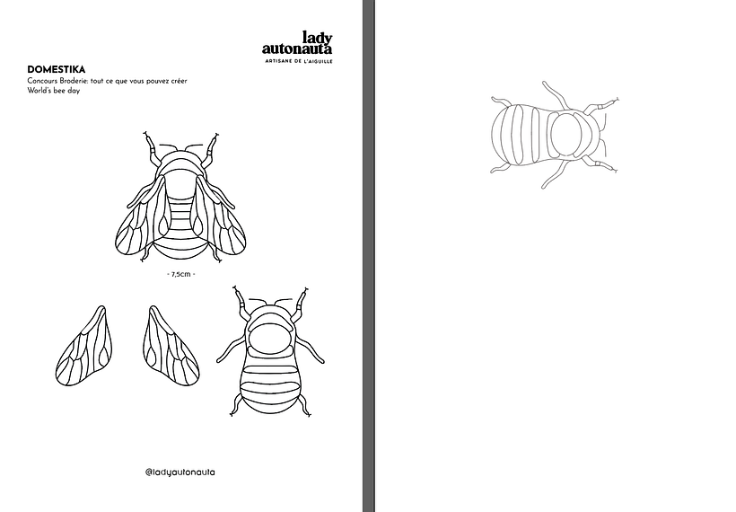 Bordar una bumble bee 1