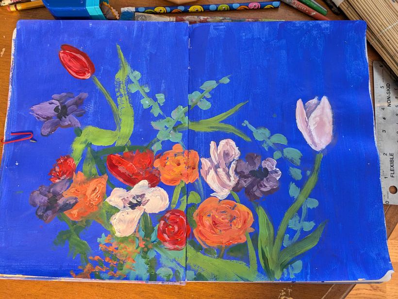 Acrylic's flowers 1