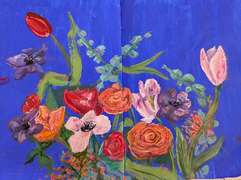 Acrylic's flowers 1