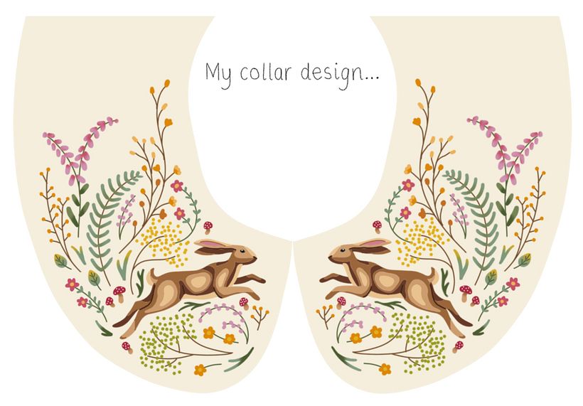 Embroidered Hare Collar 2