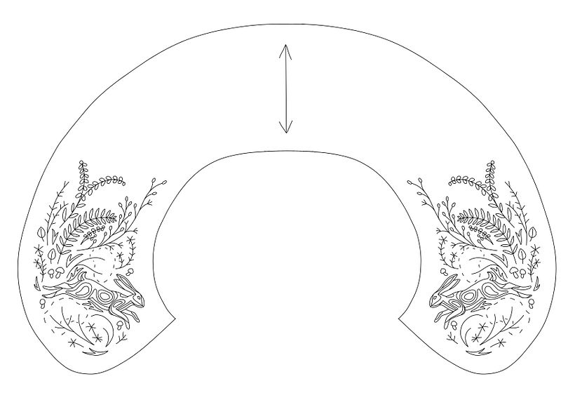 Embroidered Hare Collar 1
