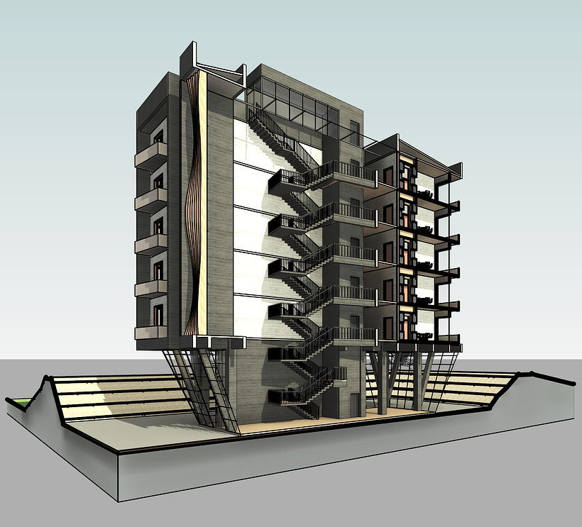 Mi proyecto para el curso "Modelado de edificios paramétricos con Revit" 2
