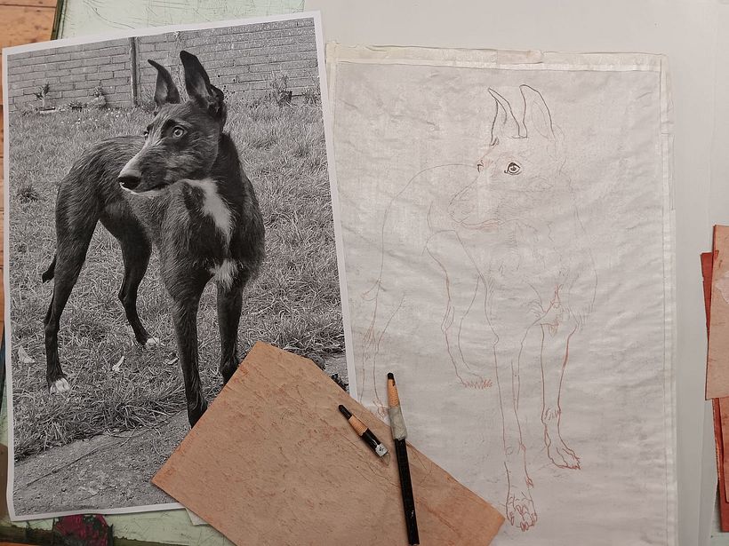 Lithographic Transfer Drawing 1