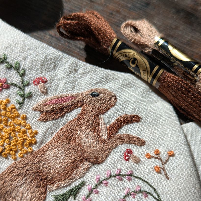 Embroidered Hare Collar 1