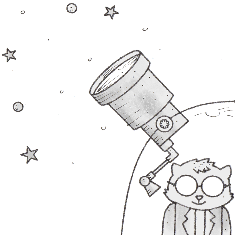 Cats conquering the cosmos- Sketch to Final 1