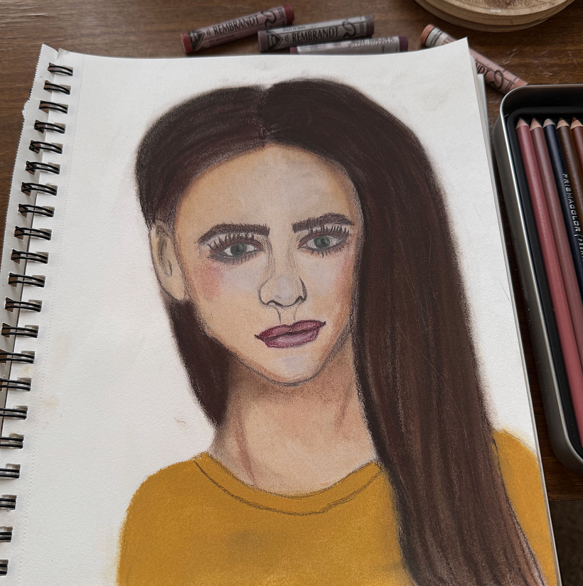 First Pastel and Colored Pencil Portrait 1