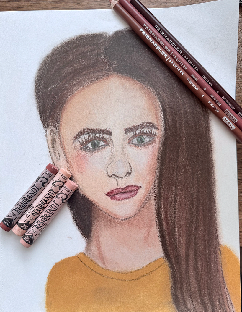 First Pastel and Colored Pencil Portrait 1