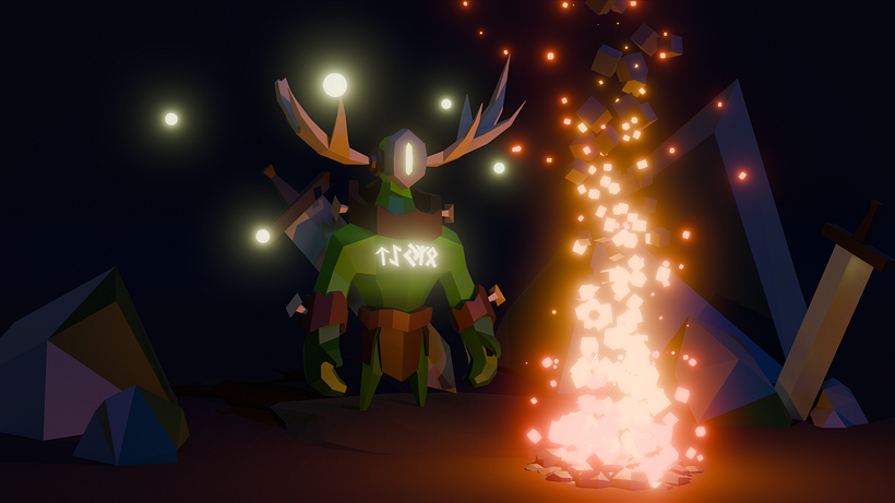 Proyecto final del curso "Low Poly Character Modeling for Video Games" de Daniel Gutiérrez 1