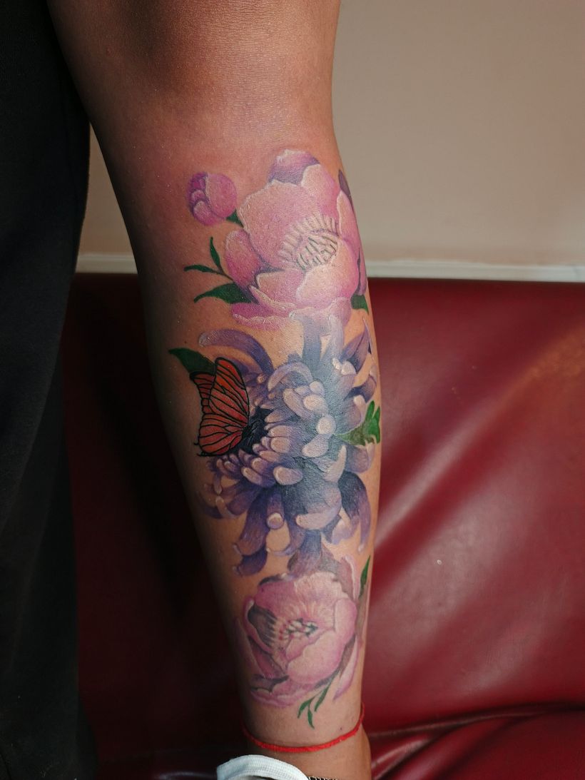 Tatuaje Full Color Botánico  1