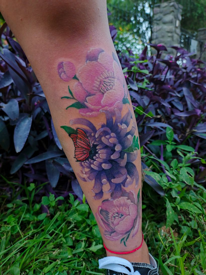 Tatuaje Full Color Botánico  2