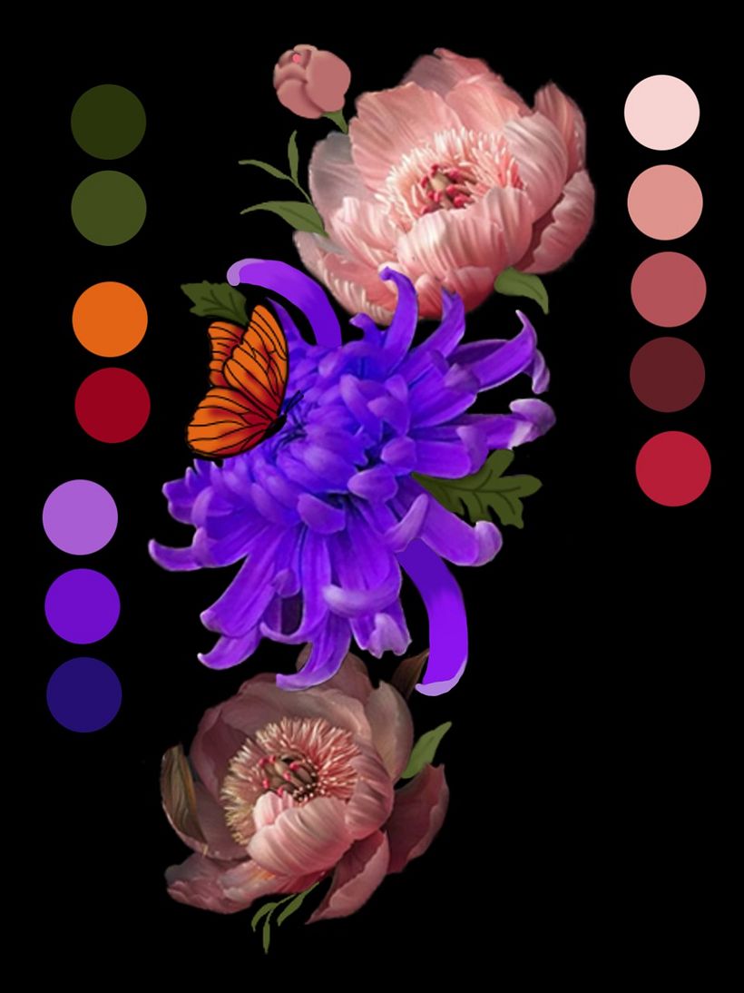 Tatuaje Full Color Botánico  1
