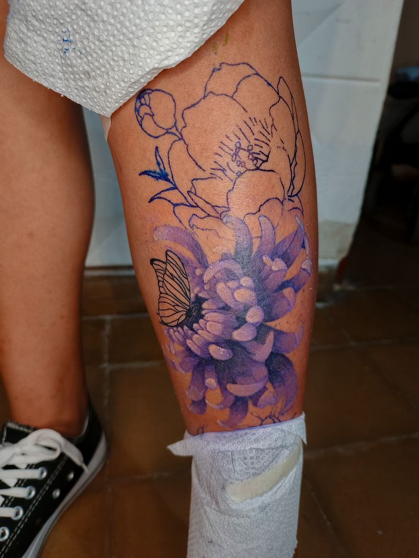 Tatuaje Full Color Botánico  1