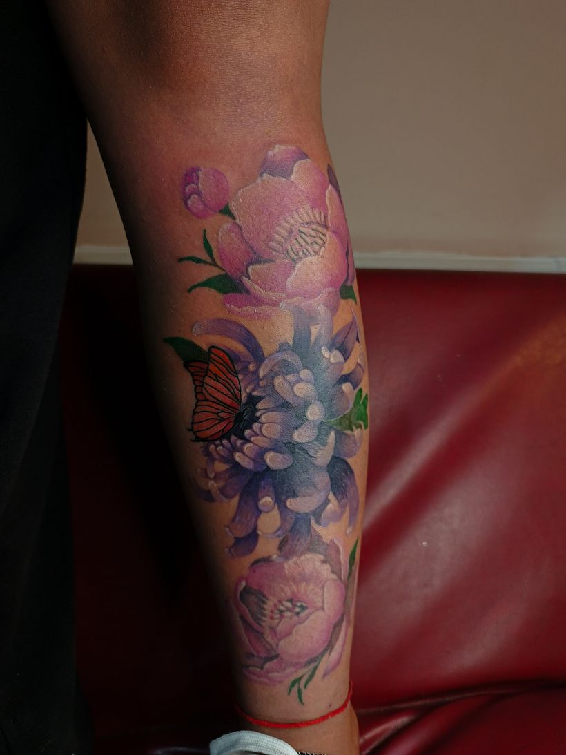 Tatuaje Full Color Botánico  1