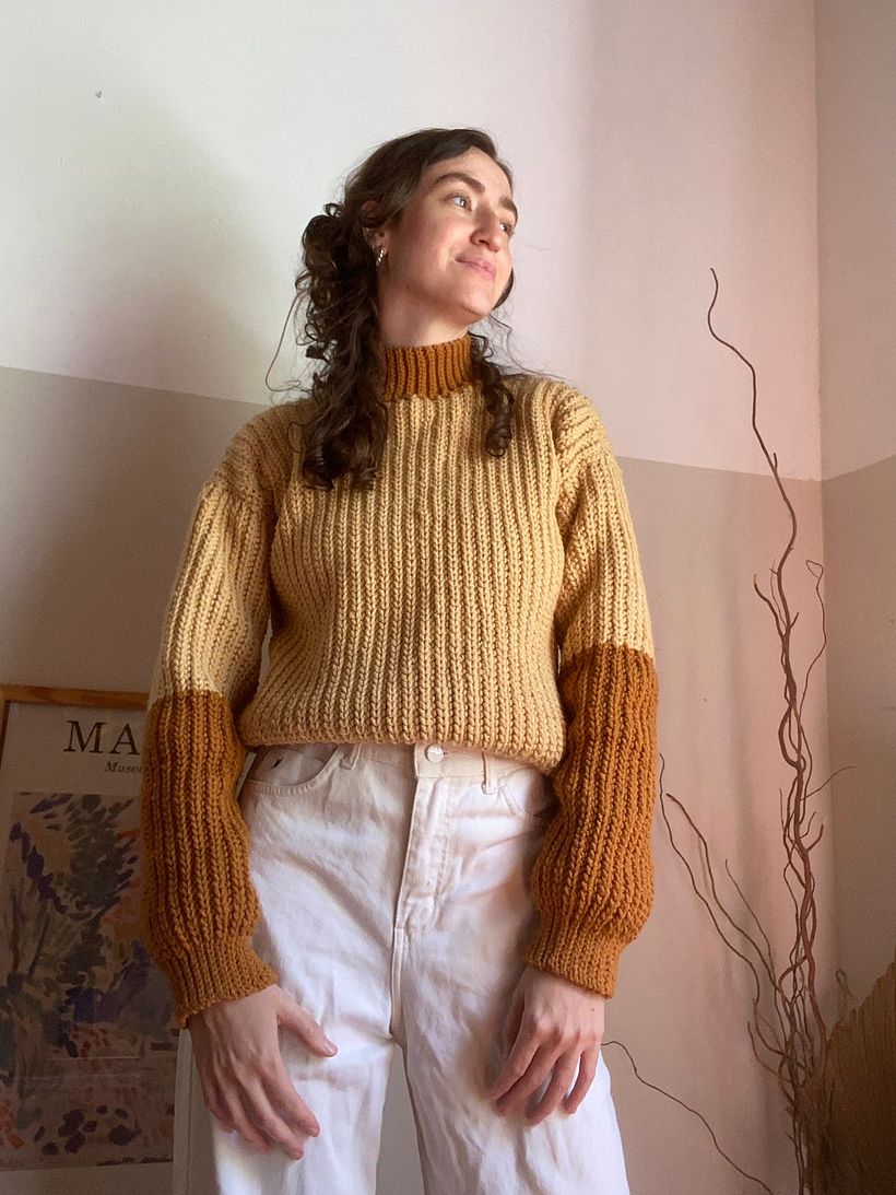 Casaco ColorBlock de Crochê 1