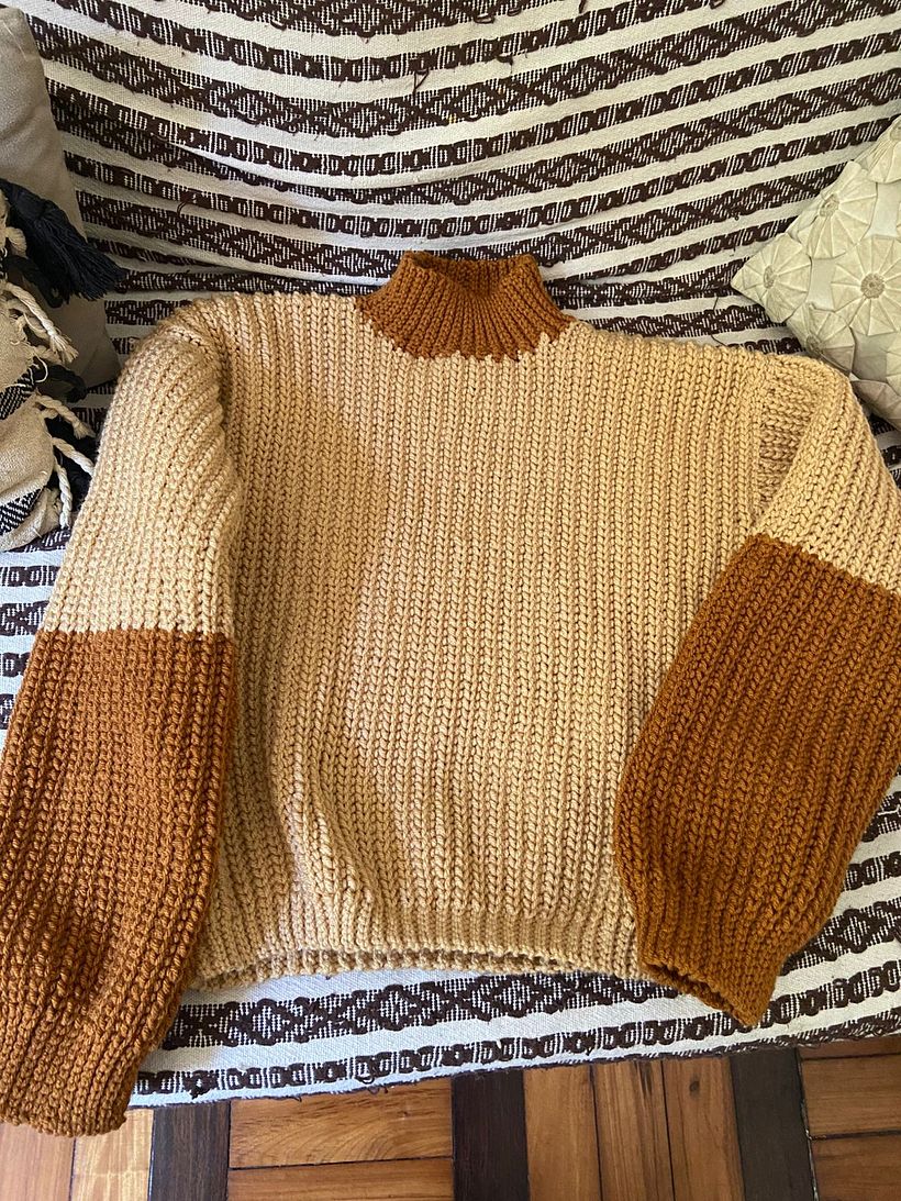 Casaco ColorBlock de Crochê 1