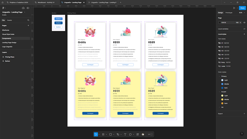 LinguaGo - Landing Page Design & Prototype 1