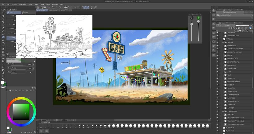 Digital Background Painting for Animation 1