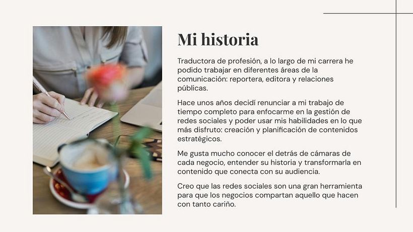 Mi estrategia de storytelling: Social Media and Content Strategist 9