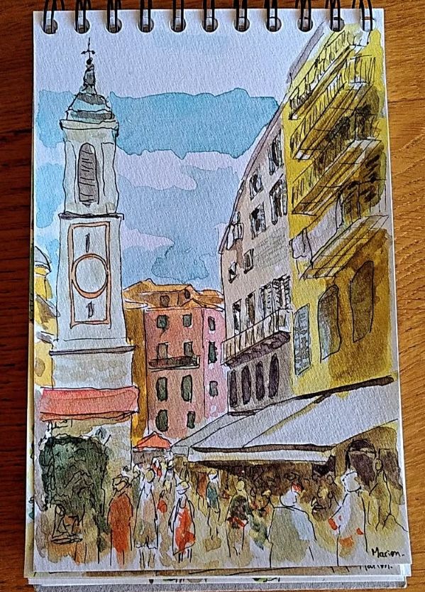 Croquis urbain à Nice 1