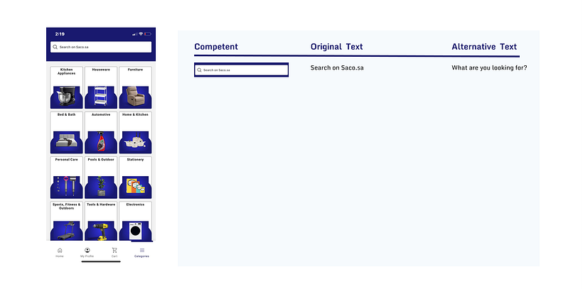 UX Writing for SACO Mobile App 1
