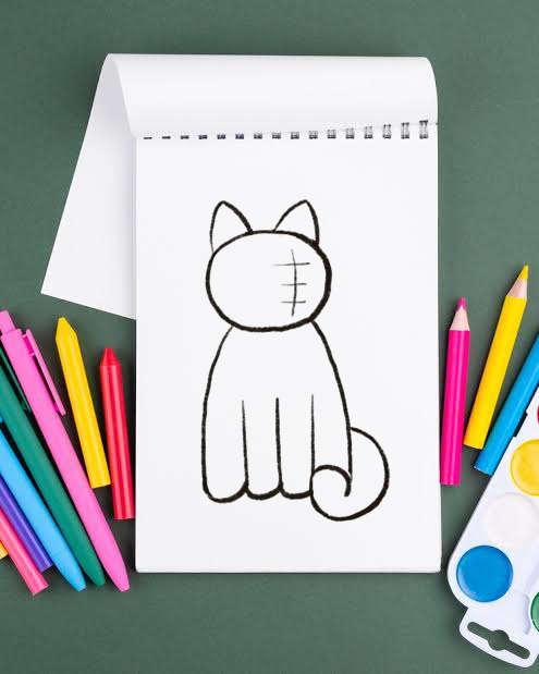 Dessine un chaton mignon. 1