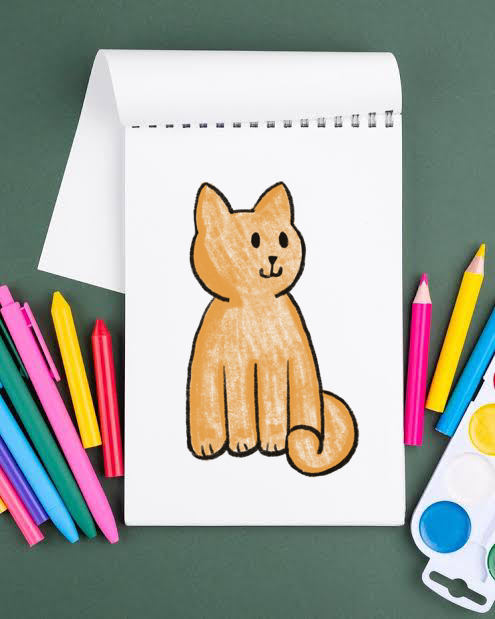 Dessine un chaton mignon. 1