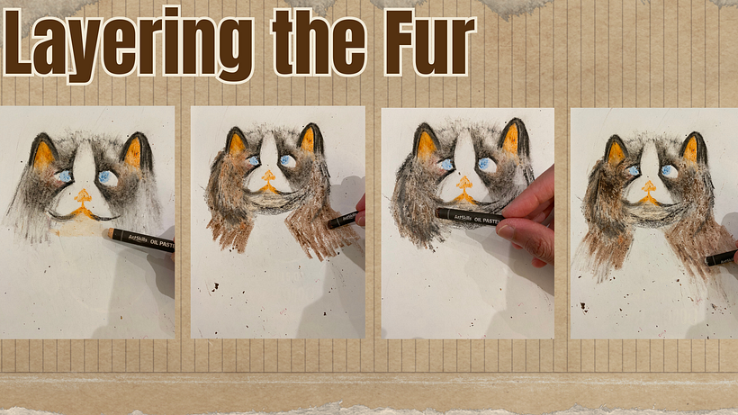 Ritratti realistici di animali domestici con pastelli a olio per principianti 1