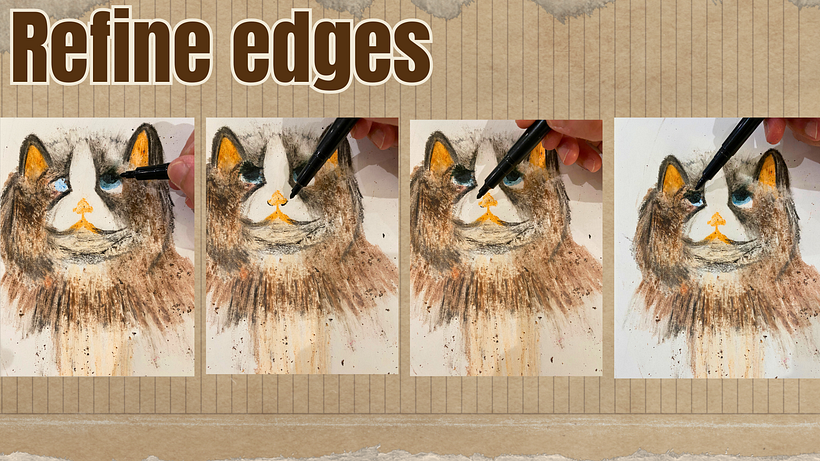 Ritratti realistici di animali domestici con pastelli a olio per principianti 2