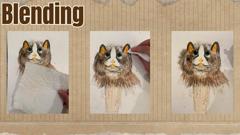 Ritratti realistici di animali domestici con pastelli a olio per principianti 1