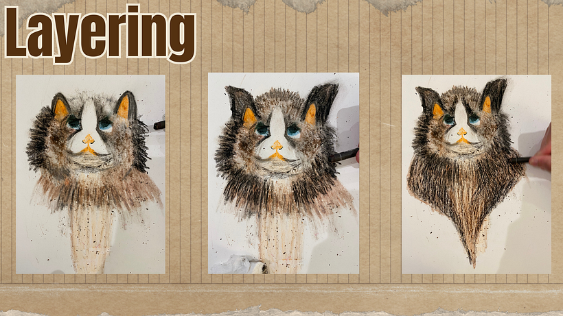 Ritratti realistici di animali domestici con pastelli a olio per principianti 1