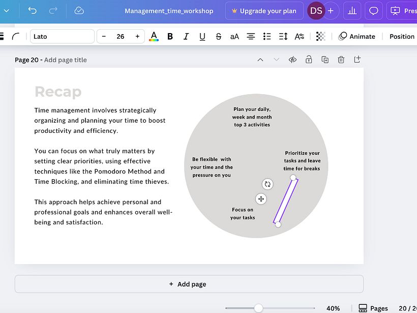 Workshop presentation in Canva 1