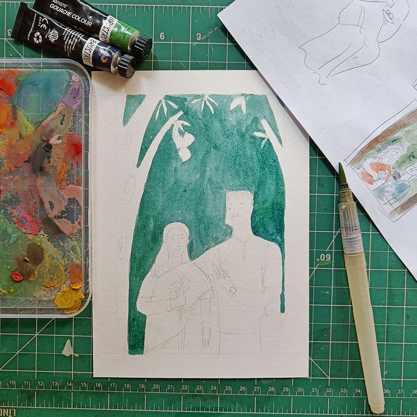Retrato ilustrado de pareja 1