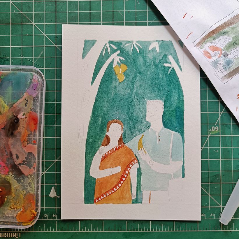 Retrato ilustrado de pareja 2