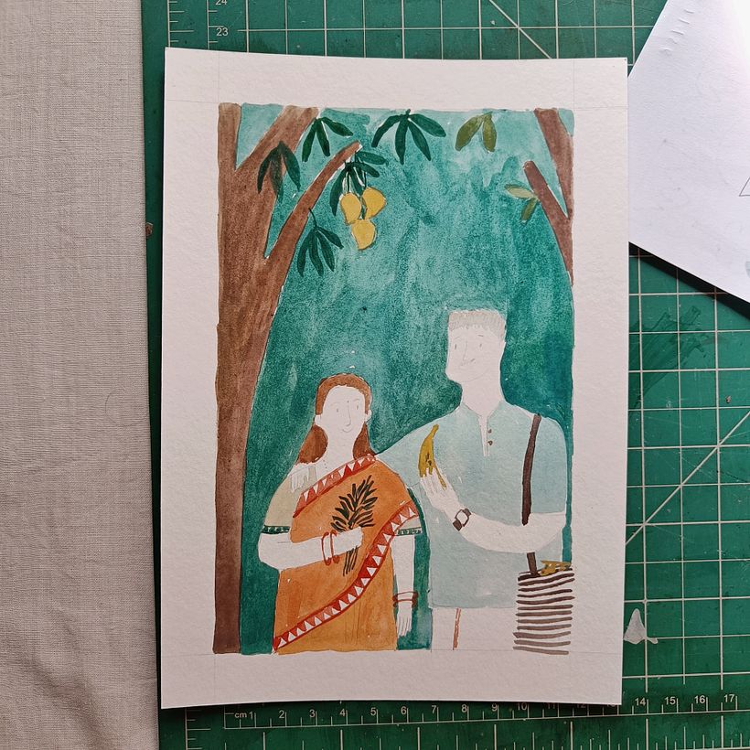 Retrato ilustrado de pareja 3