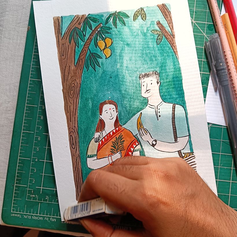 Retrato ilustrado de pareja 1
