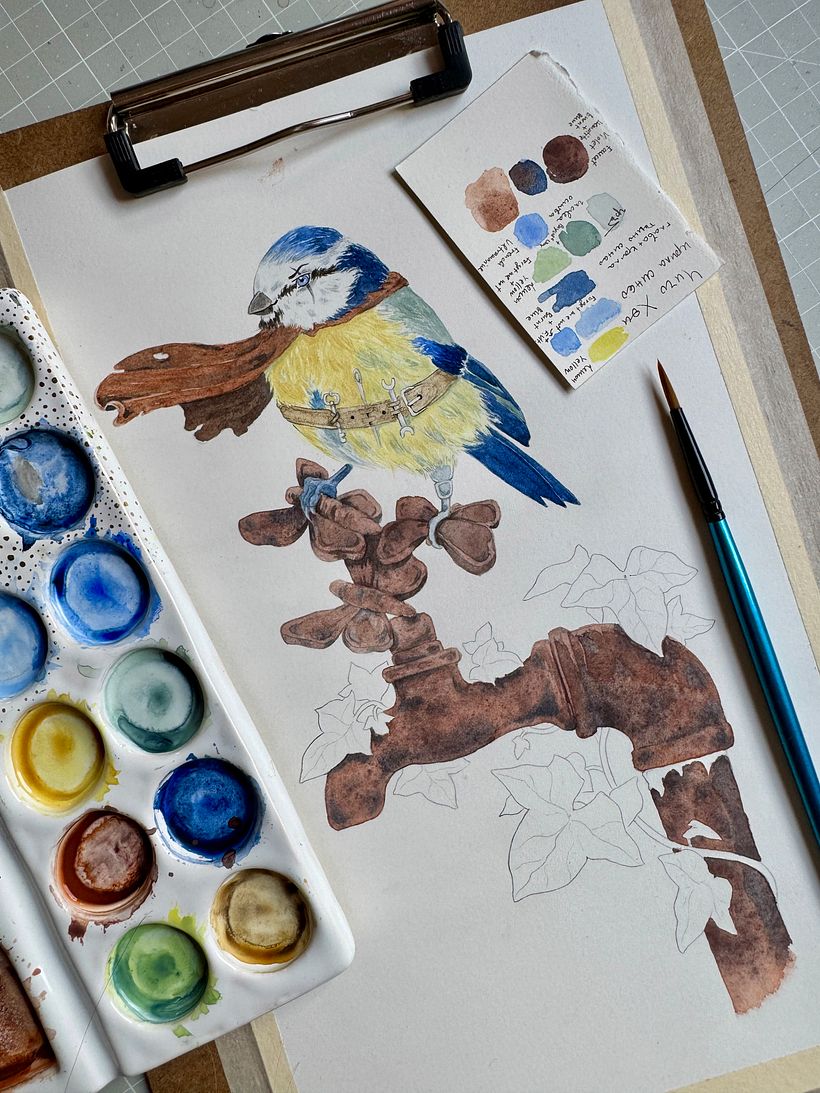 Illustrazione originale ad acquerello per un libro per bambini 2