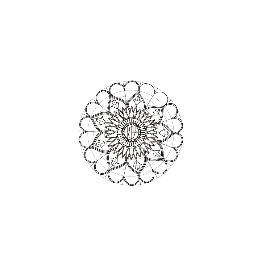 My Project "God is the True Protector" in The Art of Drawing Mandala course  2