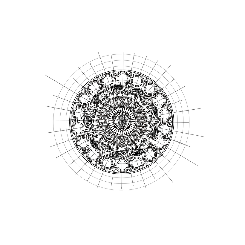 My Project "God is the True Protector" in The Art of Drawing Mandala course  3